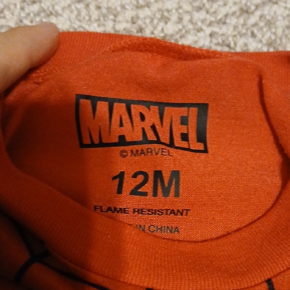 Marvel Superhero Spiderman Pajama Set - Red and Blue 12m Baby Boy - Picture 2 of 3